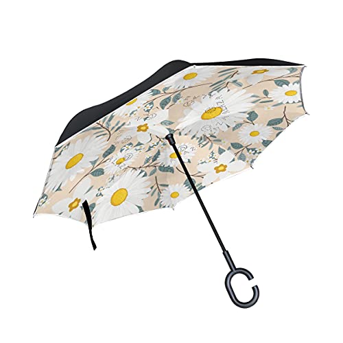 Parapluie de voiture anti-UV marguerite pour rester au sec