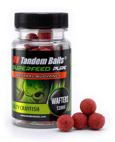 Tandem Baits SuperFeed Pure Wafters Salziger Krebs | Karpfen Angeln ohne Mühe | Köder Große-Fische-Angeln | Karpfenzubehör Profis & Hobby-Angler 12 mm 30 g