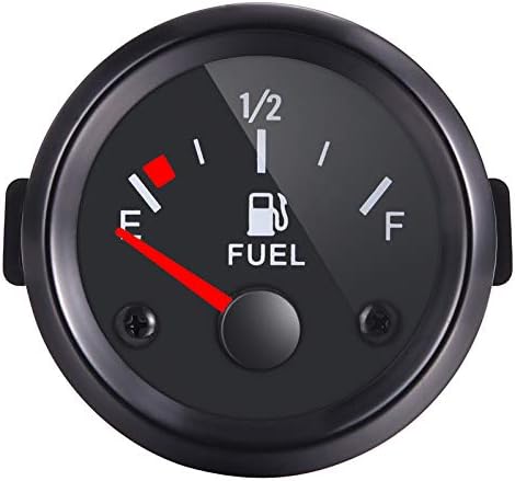 Rupse 2" Universal Car SUV Fuel Level Gauge Meter E-1/2-F Pointer 12V
