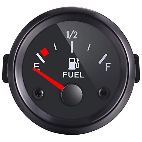 Rupse 2" Universal Car SUV Fuel Level Gauge Meter E-1/2-F Pointer 12V Cover