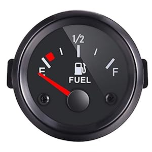 Kraftstoffanzeige,Rupse 2″52mm Universal Auto Kraftstoffstandsanzeige Tankuhr E-1/2-F Zeiger 12V Universal für Auto/SUV