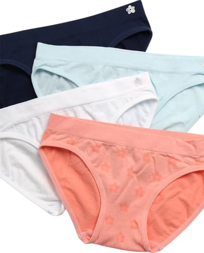 Limited Too Girls' Bikini Panties - 4 Pack Soft Jacquard Microfiber Seamless Bikini Underwear for Girls (Sizes: S-XL)2