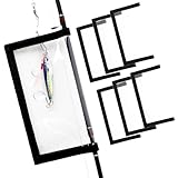 CASTSTRIKE 6PCS Fishing Lure Wraps Hook Safety Cover, Clear PVC Lure Protector for Treble Hooks, Bait Storage, Tangle‑Free Safe Fishing + Rod Tip Protector, Saltwater Safe (M x 6)