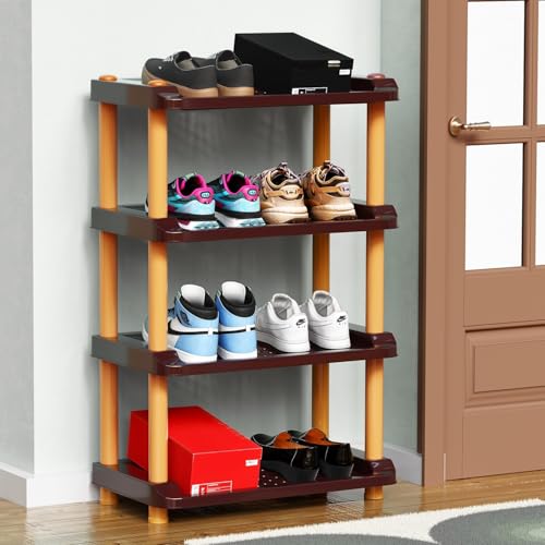 Lifelong 4-Tier Heavy Duty Shoe Rack | Storage Organizer for Shoes, Slippers, Clothes, Books & Household Items | Durable Plastic Stand for Home, Bedroom, Entryway, Living Room & Office Storage