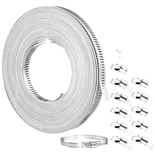 Collier de serrage sur mesure avec bande métallique de 33 pieds ajustable - 2