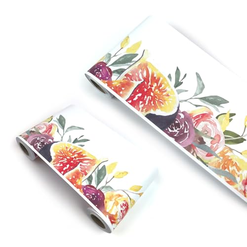 VisitRyl Bordi per Carta da Parati Adesivi Fiori rossi viola YX220 12cm X 1000cm Design Decorativo