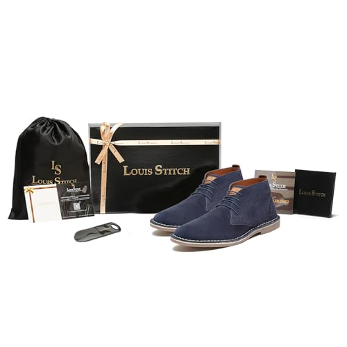 LOUIS STITCH Chukka Boots for Men| Suede Leather Boots for Men| High Ankle Casual Boot | Casual Office & Trekking Shoes | Hiking Boots for Men | Stitch Down Desert Boots | [LSSDSUCKBGJB_]
