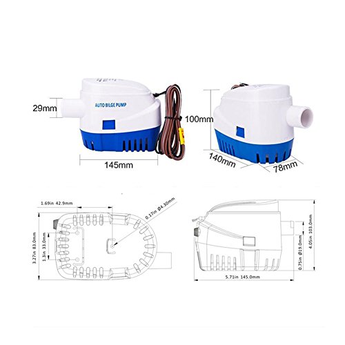 image for YopoToys Automatic Boat Bilge Pump 12v 1100gph Auto Water Pressure Pum