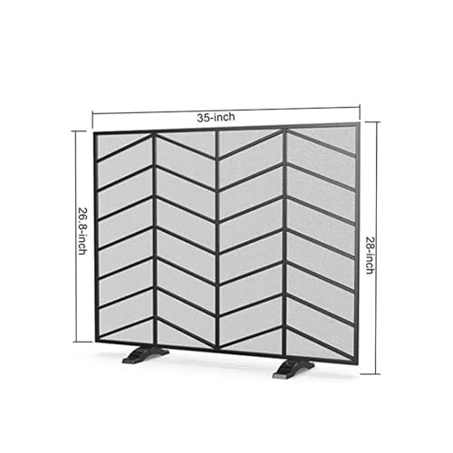 Salvachispas para la chimenea protector contra chispas pantalla de hierro forjado 3
