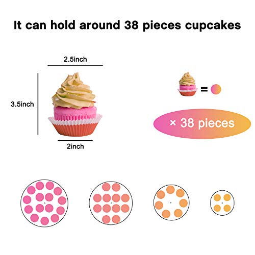 image for YestBuy 4 Tier Round Cupcake Stand – Premium Cupcake Holder – Acry