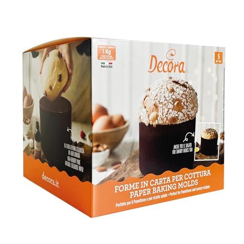 Decora 0320160 Panetinne Papierbackformen, 1000g, 5er pack, Schwarz – Ansicht 2