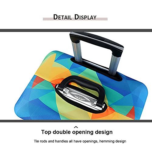 MosaiRudo Thicker Luggage Cover Elastic Suitcase Cover Protector Fits 18-32 Inch Suitcase Travel Accessories (World Map, L)4