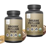 Organic Psyllium Husk Capsules 750 mg, Natural Fiber Supplement for Gut Health* - Alternative to Psyllium Husk Powder, Zealthy Life, 250 Capsules - Pack of 2