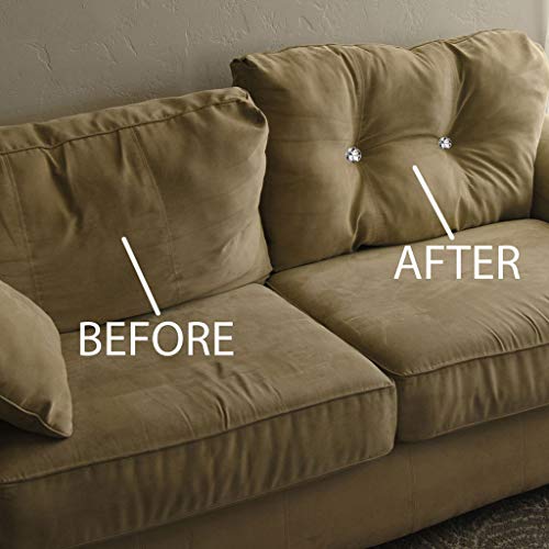 OwnMy 50 PCS 20mm Rhinestone Crystal Buttons Clear Tufting Button Upholstery Buttons with Metal Loop Button for Sewing Sofa Bed Headboard DIY Crafts Decoration