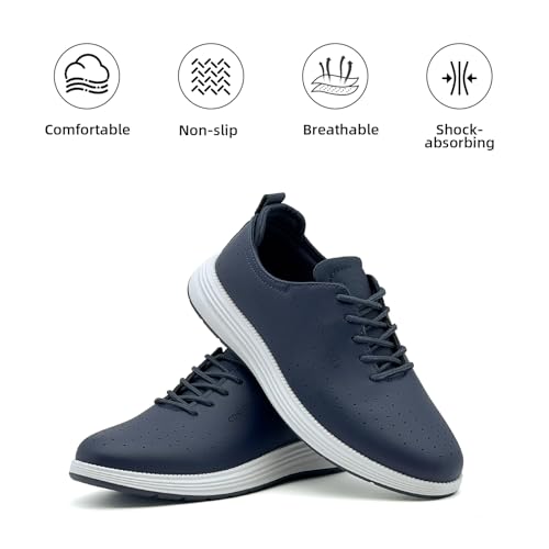 Men's Oxfords Shoes Dress Shoes Classic Business Casual Shoes, Dress Sneakers Formal Lace Up Derby Sneakers for Men4