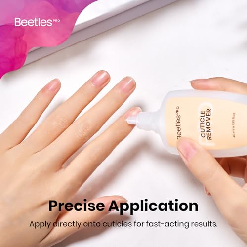 Image of Beetles Pro Cuticle Remover - 40ml Each, Fast Drying Cuticle Remover Softener Liquid Gently Removes Dead Skin & Overgrown Cuticles for Nail Technicians, Professional Salon Manicure