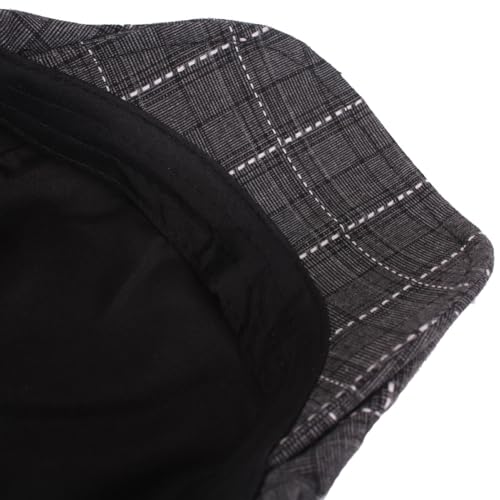 Image of Quanhaigou Men's Cotton Flat Ivy Gatsby Newsboy Driving Hat Adjustable Irish Cabbie Ivy Driving Hunting Cap