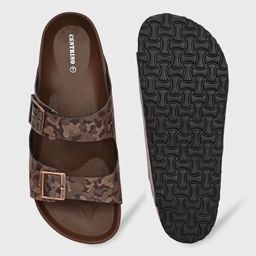 Image of Centrino Men's Berkin-Style Slip-On Sandals | Open Toe Design | Soft PU Footbed | Lightweight & Comfortable | Arch Support | On-Grip Sole | Casual Outdoor Wear (9213)