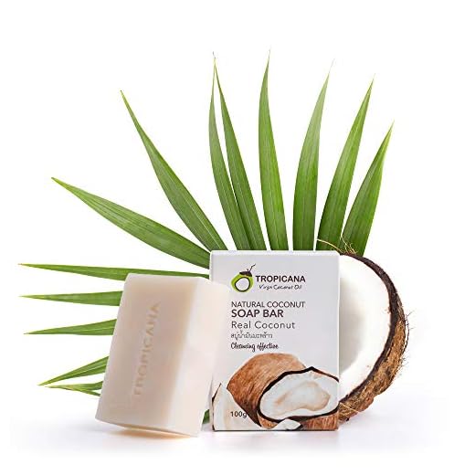 Tropicana Oil - Jabón de coco natural orgánico, 2 x 100 g, aceite de coco orgánico prensado en frío, cuidado hidratante y vegano, producto natural desintoxicado a mano, sin perfume ni aceite de palma