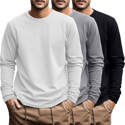 Chemises en coton homme Ficerd lot de 3 pièces amples et surdimensionnées