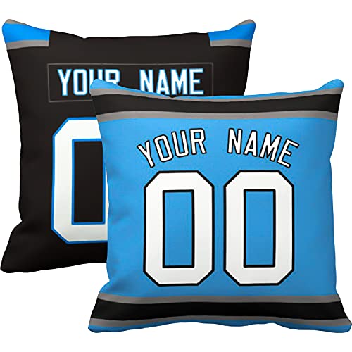 Image of ANTKING Throw Pillow 2 Pack with Custom Name and Number Personalized Gift for Men Women Boys