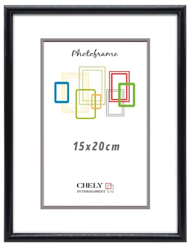Chely Intermarket | 17A2C | Marcos de Fotos 15x20cm (Negro) MOD-312. Marco de Fotos para Decoración...