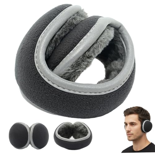 Orejeras de invierno reflectantes con forro polar cálido para hombre y mujer con diseño plegable