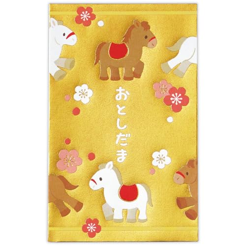 ホールマーク ポチ袋 年賀ポチ袋 箔 行列うま 847678のサムネイル