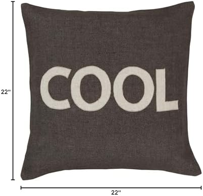 Artistic Weavers ST-005 Hand Crafted 100% Jute Charcoal 22" x 22" Graphic Novelty Decorative Pillow image 4