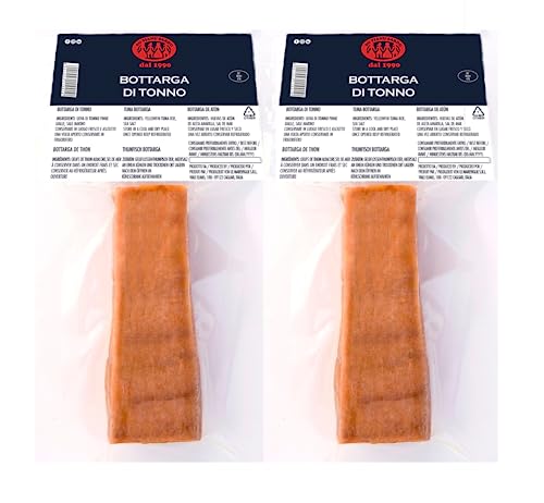 Gelbflossen-Thunfisch Bottarga Su Tianu Sardu 250g GARANTIERT - 2 Packungen mit 100/150g - Handgefertigt in Sardinien, Italien - Kaviar des Mittelmeers - Sardische Handwerksproduktion