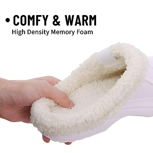 Image of Beslip Fur Lined Clogs for Women & Men Fuzzy Slippers with Memory Foam