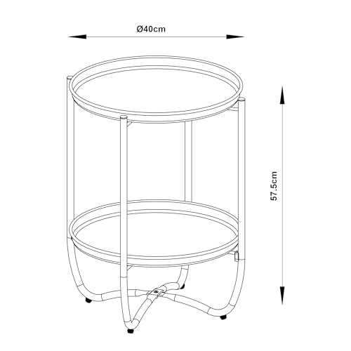Table basse ronde design intemporel en acier noir pour intérieur - 3