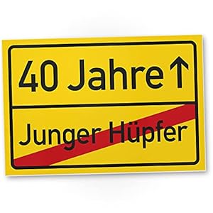 DankeDir! 40 Jahre (Junger Hüpfer) Kunststoff Schild – Geschenk 40. Geburtstag Geschenkidee Geburtstagsgeschenk…