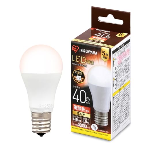 �yE17�z�A�C���X�I�[���} LED�d�� 40W�`���� �d���F �������a17mm �L�z�� �����Ή� LDA4L-G-E17-4T6