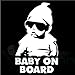 Adesivo sticker Baby on Board bambino bimbo a bordo decalcomania auto tuning WT