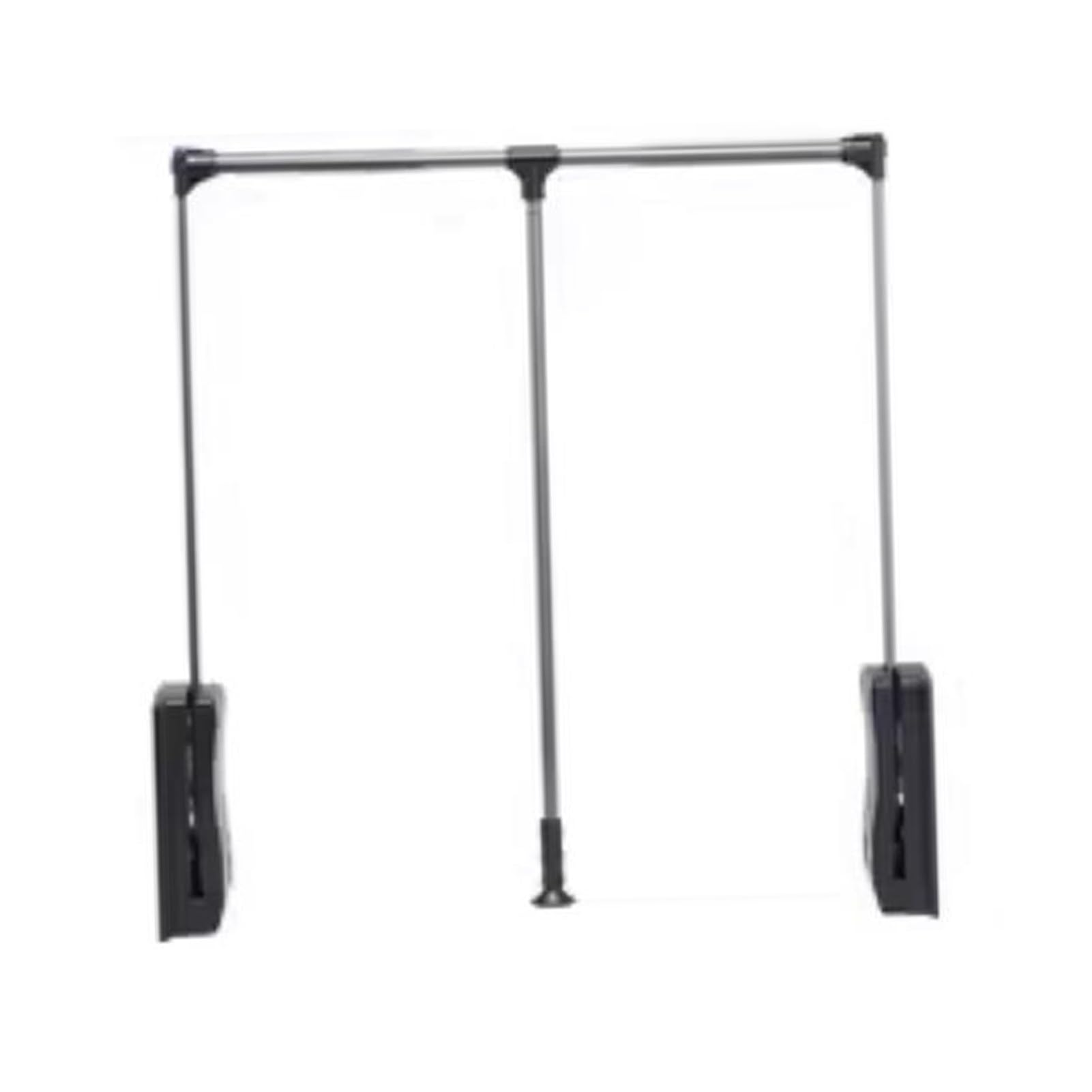 Cichy regulowany wysuwany drążek do szafy, teleskopowy wieszak na ubrania ze stopu aluminium, nośność 20 kg, dla wydajnego przechowywania odzieży (kolor 1, 54, 69 cm)