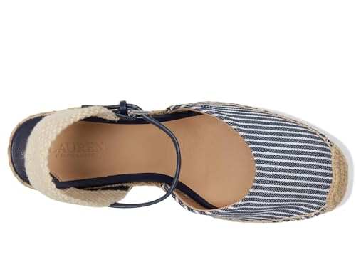 Lauren Ralph Lauren Women's Robby Striped Canvas & Jute Espadrille Wedge Sandal2