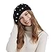 ZARSIO Women Beret Pearl Elegant Sweet Artist French Style Beret Beanie Cap (Black)