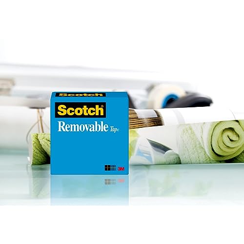 Scotch Removable Tape, 3/4 in. x 1,296 in., 2 Rolls, 1 in. Core - image 5