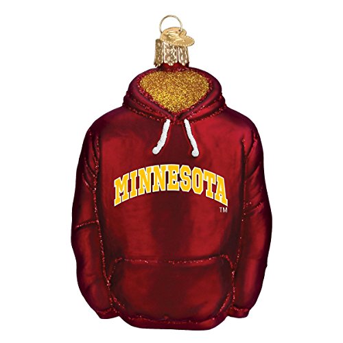 Old World Christmas Ornaments: University of Minnesota Golden Gophers Glass Blown Ornaments for Christmas Tree, Hoodie