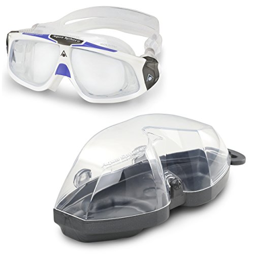 Máscara de natação aqua sphere seal 2.0 lady branca/lilás - lente transparente