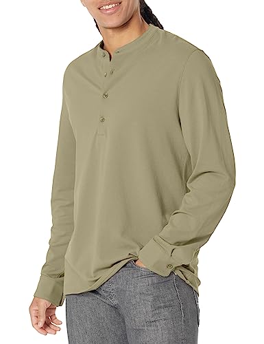 Vince Men's Pique Collar Stand Henley