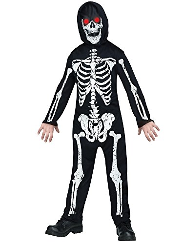 Fun World Fade in/Out Skeleton Phantom Costume, Large 12 - 14, Multicolor