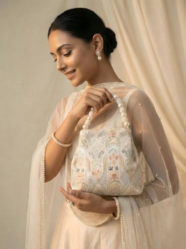 Image of Adiva Potli Handbags For Women | Potli Bags For Ladies For Wedding | Potli Bags For Women | Wedding Bags For Woman | Batwa Potlis Hand Bag | Designer Potli Bag For Ladies For Marriage