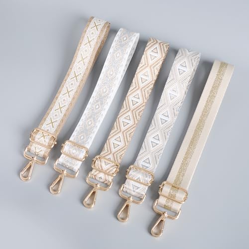 Image of chushui Metallic Thread Purse Strap for Women, Woven Replacement Bag Strap | Subtle Shine That Changes with the Light