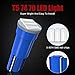 cciyu 20 Pack Blue T5 Wedge 3-3014 SMD LED 74 37 286 18 Dashboard Gauge Light Bulbs 12V w/Twist Socket