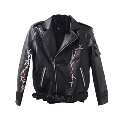 Love and Deepspace Sylus Qin Che Jacket Faux Pu Leather Coat Cosplay Costumes Outdoor Motorcycle Apparel