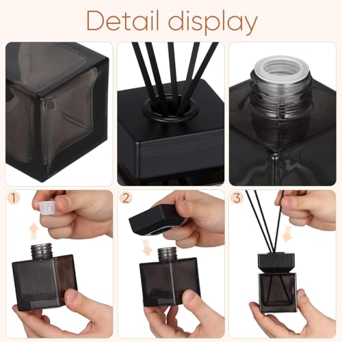 Set Difusor de Aromas en Vidrio 100ml con Tapa Madera miniatura 3