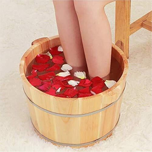 Baño de pies de madera, masaje y pedicura en casa miniatura 6