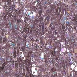 Miyuki, 0.35 onzas de tila de 14. Gran surtido de colores. Cuentas de Tila Miyuki Quarter (Amethyst Smoky Trans Rainbow)